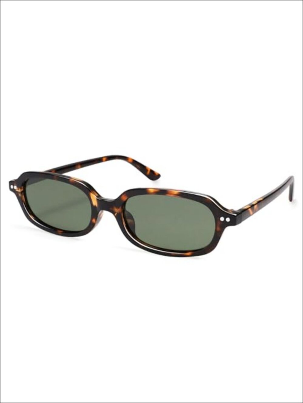 Retro Rectangle Sunglasses UV400 Polarized Half-Frame Unisex Eyewear